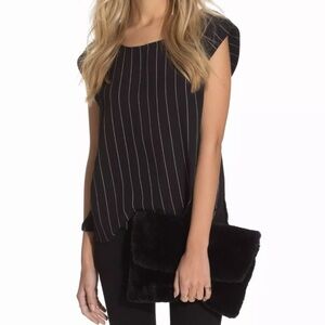 Banana Republic Cap Sleeve Tank Top with Pinstripes Size Medium